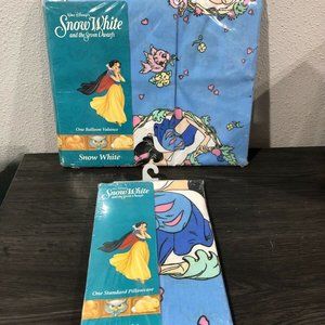 Vintage Disney Snow White Standard Pillowcase Standard And Balloon Valan…